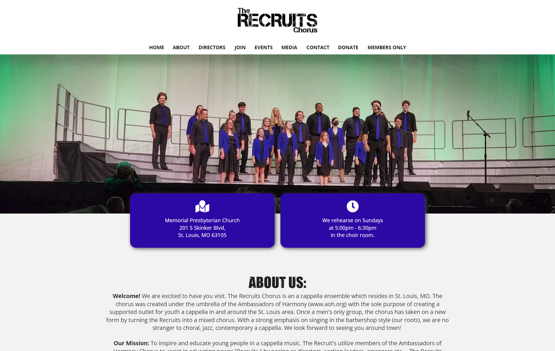 Recruits Chorus Website
